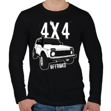 PRINTFASHION offroad - Férfi hosszú ujjú póló - Fekete férfi póló