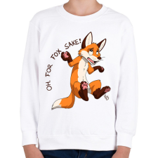 PRINTFASHION Oh For Fox Sake 2 - Gyerek pulóver - Fehér gyerek pulóver, kardigán