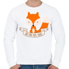 PRINTFASHION Oh for fox sakee - Férfi pulóver - Fehér férfi pulóver, kardigán