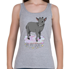 PRINTFASHION Oh my goat - Női atléta - Sport szürke női trikó