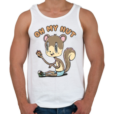 PRINTFASHION Oh my nut - Férfi atléta - Fehér atléta, trikó