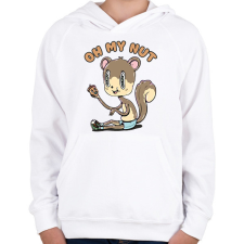PRINTFASHION Oh my nut - Gyerek kapucnis pulóver - Fehér gyerek pulóver, kardigán