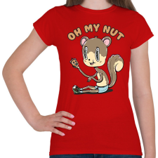 PRINTFASHION Oh my nut - Női póló - Piros női póló