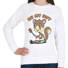 PRINTFASHION Oh my nut - Női pulóver - Fehér női pulóver, kardigán