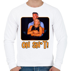 PRINTFASHION Oh sh*t - Férfi pulóver - Fehér