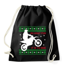 PRINTFASHION Oh what fun - Motoros - Sportzsák, Tornazsák - Fekete tornazsák