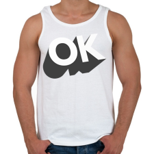 PRINTFASHION OK - Férfi atléta - Fehér atléta, trikó