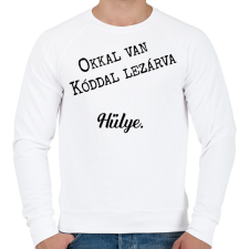 PRINTFASHION Okkal van kóddal lezárva - Telefontok - Férfi pulóver - Fehér férfi pulóver, kardigán