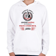 PRINTFASHION Okos emberek játéka - Gyerek kapucnis pulóver - Fehér gyerek pulóver, kardigán