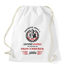 PRINTFASHION Okos emberek játéka - Sportzsák, Tornazsák - Fehér tornazsák