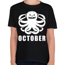 PRINTFASHION Október - Gyerek póló - Fekete gyerek póló