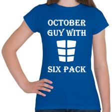 PRINTFASHION Októberben született kockás hasú - Női póló - Királykék női póló