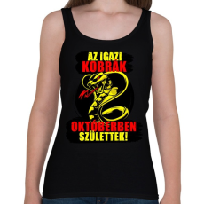 PRINTFASHION Októberi Kobra - Női atléta - Fekete
