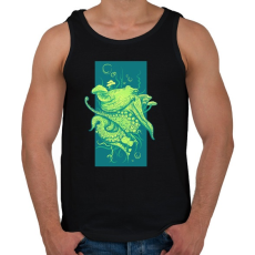 PRINTFASHION Oktopusz - Férfi atléta - Fekete