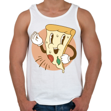 PRINTFASHION Olasz pizza - Férfi atléta - Fehér atléta, trikó