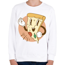 PRINTFASHION Olasz pizza - Gyerek pulóver - Fehér gyerek pulóver, kardigán