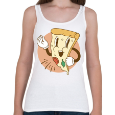 PRINTFASHION Olasz pizza - Női atléta - Fehér női trikó