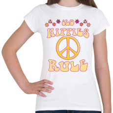 PRINTFASHION Old hippies rule - Női póló - Fehér