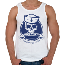 PRINTFASHION Old sailor - Férfi atléta - Fehér atléta, trikó