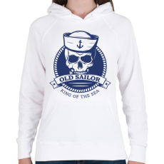 PRINTFASHION Old sailor - Női kapucnis pulóver - Fehér