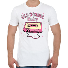 PRINTFASHION Old  School Baby - Férfi póló - Fehér férfi póló
