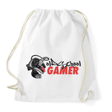 PRINTFASHION Old School Gamer - Sportzsák, Tornazsák - Fehér tornazsák