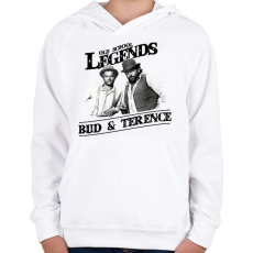 PRINTFASHION Old School Legends - Gyerek kapucnis pulóver - Fehér