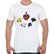 PRINTFASHION Old school nonbinary - Férfi póló - Fehér