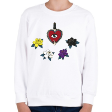 PRINTFASHION Old school nonbinary - Gyerek pulóver - Fehér gyerek pulóver, kardigán