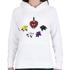 PRINTFASHION Old school nonbinary - Női kapucnis pulóver - Fehér