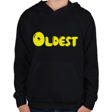 PRINTFASHION Oldest - Legidősebb tesó - Gyerek kapucnis pulóver - Fekete gyerek pulóver, kardigán