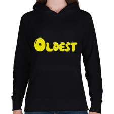 PRINTFASHION Oldest - Legidősebb tesó - Női kapucnis pulóver - Fekete női pulóver, kardigán