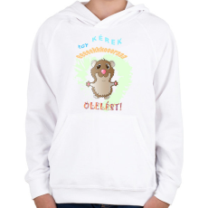 PRINTFASHION Ölelés - Gyerek kapucnis pulóver - Fehér