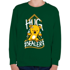 PRINTFASHION Ölelés - Gyerek pulóver - Sötétzöld gyerek pulóver, kardigán