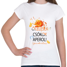 PRINTFASHION Ölelések Csókok Aperol! #goodvibes - Női póló - Fehér női póló