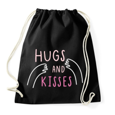 PRINTFASHION Ölelj és csókolj - Sportzsák, Tornazsák - Fekete tornazsák