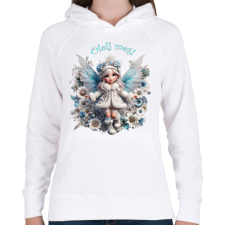 PRINTFASHION Ölelj meg! - Női kapucnis pulóver - Fehér női pulóver, kardigán