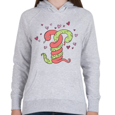 PRINTFASHION Ölelj szorosan - Női kapucnis pulóver - Sport szürke