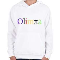 PRINTFASHION Olimpia - Gyerek kapucnis pulóver - Fehér