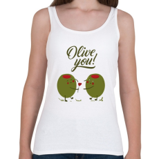 PRINTFASHION Oliva szerelem - Női atléta - Fehér