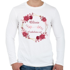 PRINTFASHION Olívia - Férfi hosszú ujjú póló - Fehér