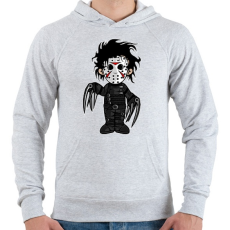 PRINTFASHION Ollókezű Edward - Férfi kapucnis pulóver - Sport szürke