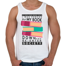 PRINTFASHION Olvasás - Férfi atléta - Fehér