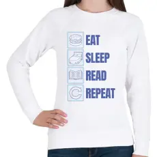 PRINTFASHION Olvasás - Női pulóver - Fehér