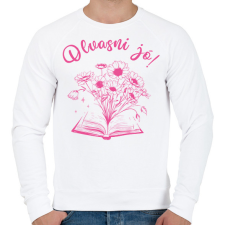 PRINTFASHION Olvasni jó! - Férfi pulóver - Fehér férfi pulóver, kardigán
