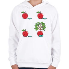 PRINTFASHION Olvasni jó - Gyerek kapucnis pulóver - Fehér