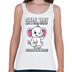 PRINTFASHION Olyan vagy mint a fehér elefánt  - Női atléta - Fehér