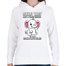 PRINTFASHION Olyan vagy mint a fehér elefánt - Női kapucnis pulóver - Fehér női pulóver, kardigán
