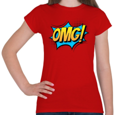 PRINTFASHION OMG! - Női póló - Piros