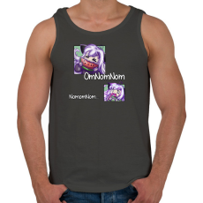 PRINTFASHION Omnomnom  - Férfi atléta - Sötétszürke